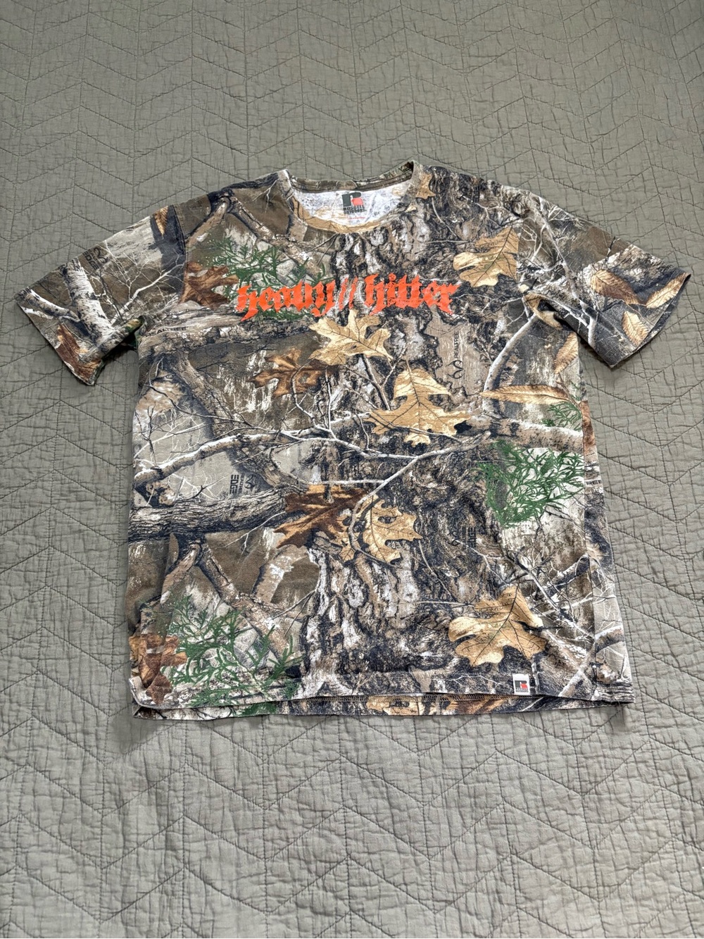 Heavy Hitter x Russell Outdoors Realtree Camo Band T-Shirt Large